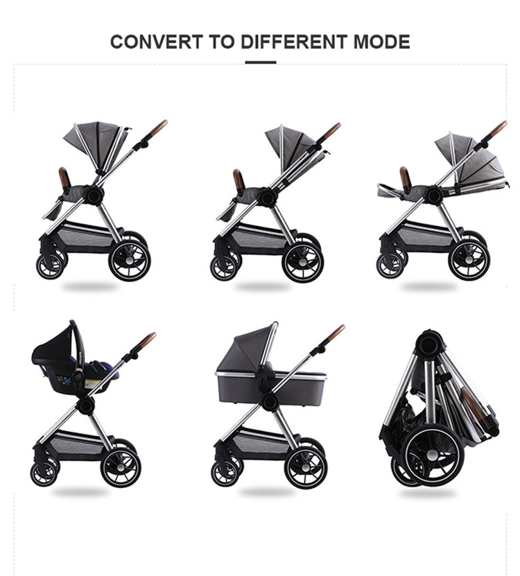 En1888 Collapsible Italian Best 3-1 Baby Stroller