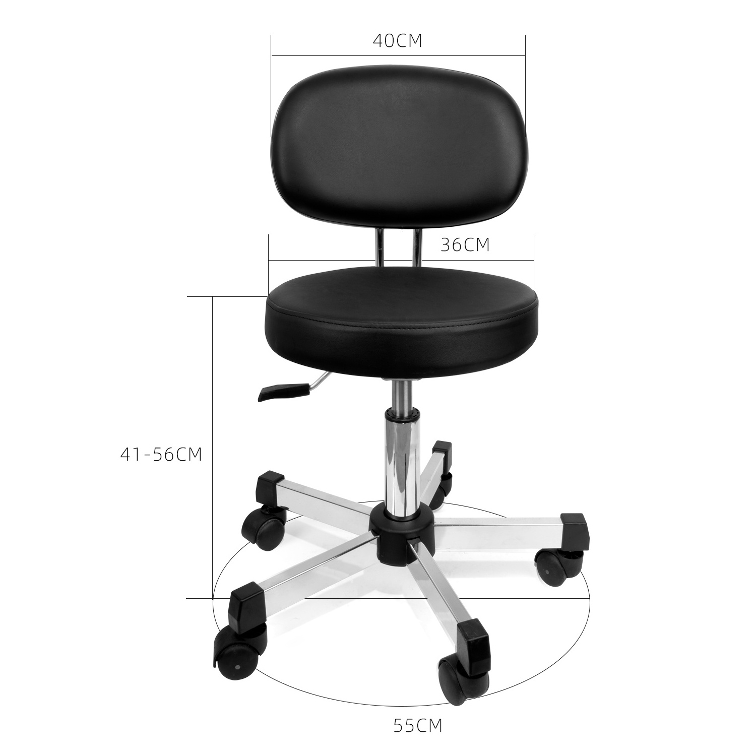 ESD Pedicure Chair Stool Standing Lab Work Stool Adjustable Ergonomic Swivel Salon Sit Stand Chair For Massage Standing Stool