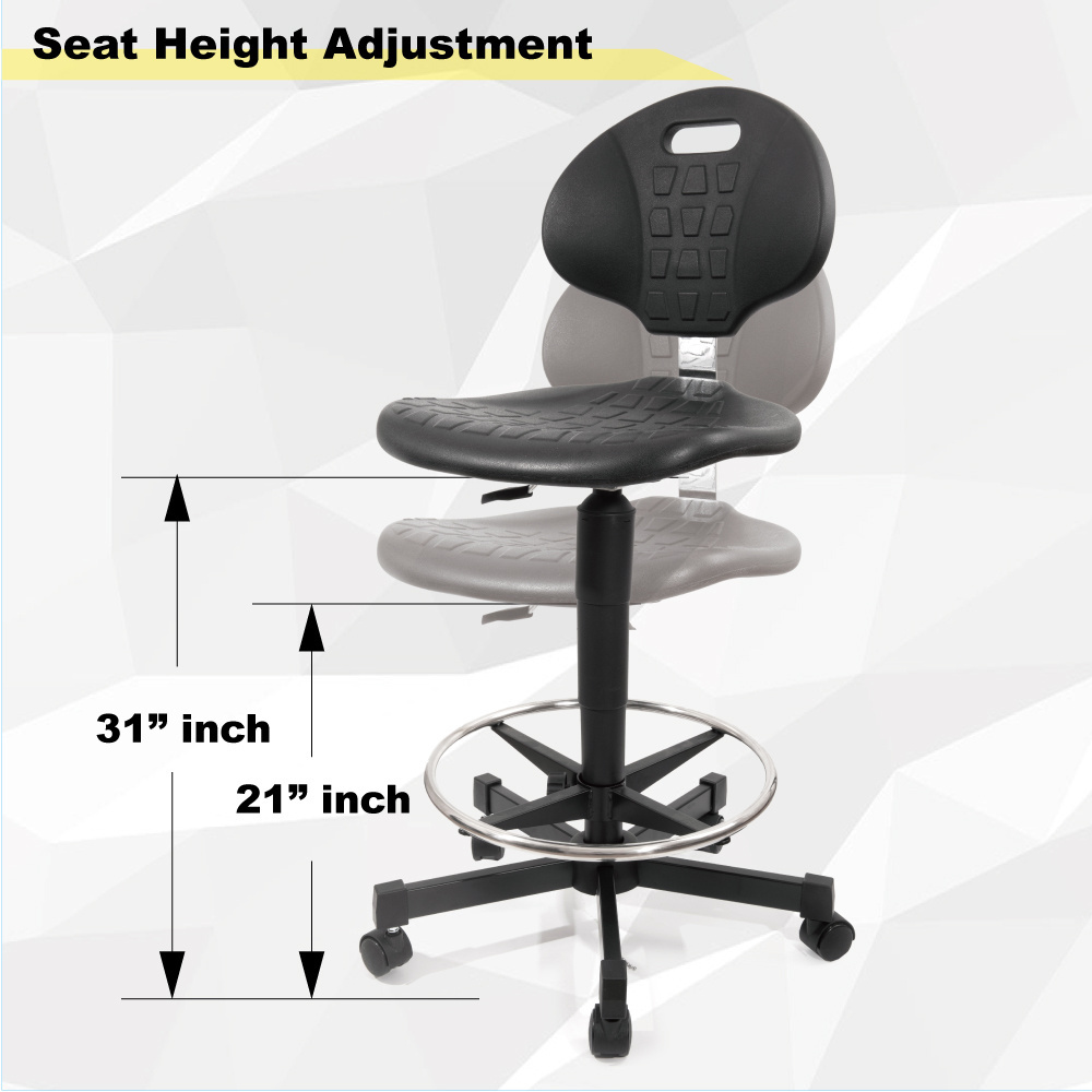 Industrial Workshop ESD Ergonomic Chair With Backrest Laboratory Furniture Computer Lab Chair Stool Anti Static PU Chair