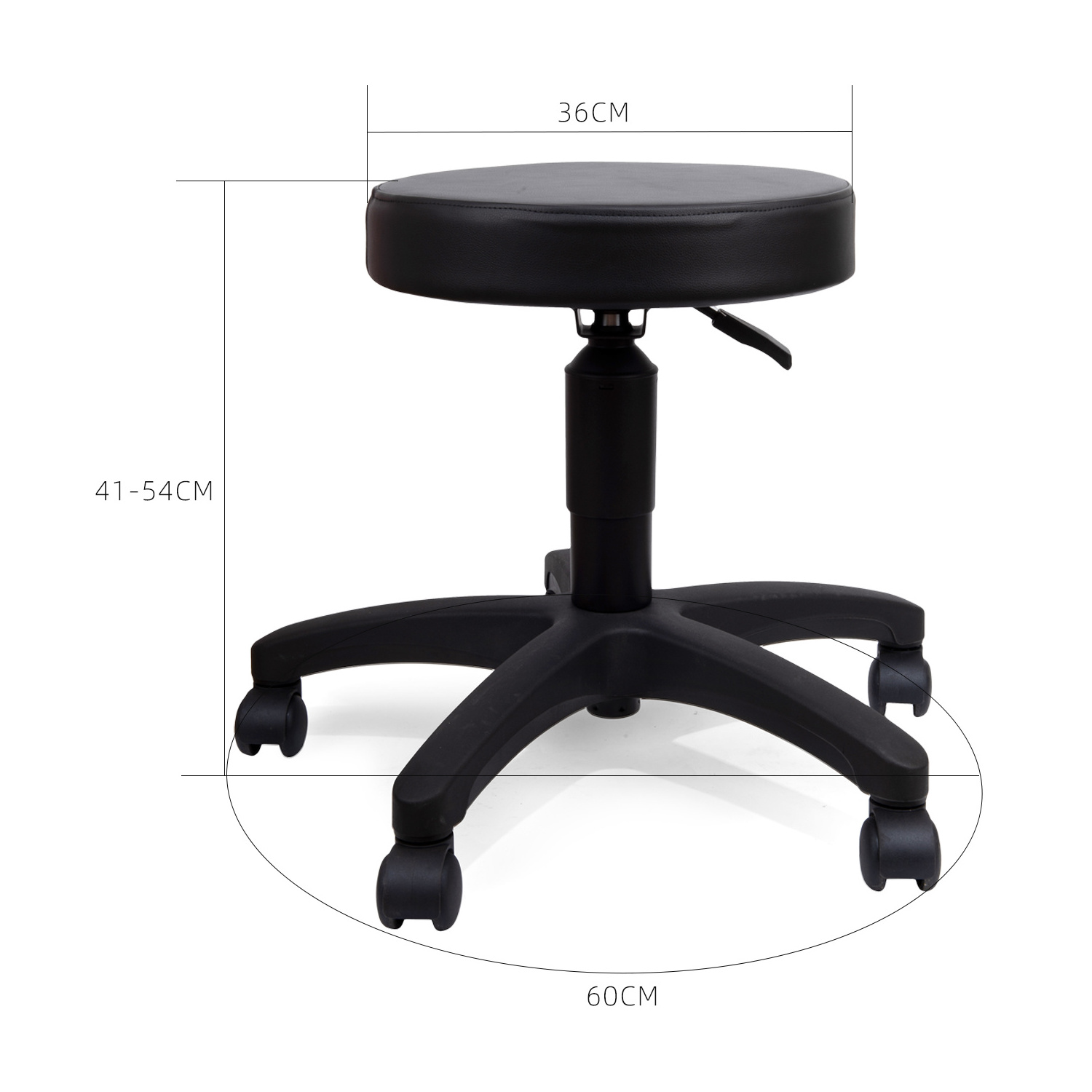 ESD Ergonomic Chair Laboratory Stool Chair Adjustable Drafting Massage Spa Work Stool With PU Leather Cushioned Sit Stand Chair