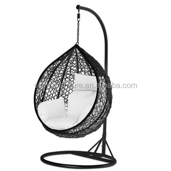 Leisure Outdoor Furniture Steel rattan wicker Egg Garden Patio Swings Chair for sale