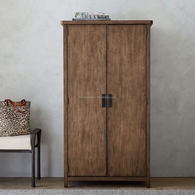 Mid century modern bedroom furniture wooden wardrobe closet armoire  Armario de madera