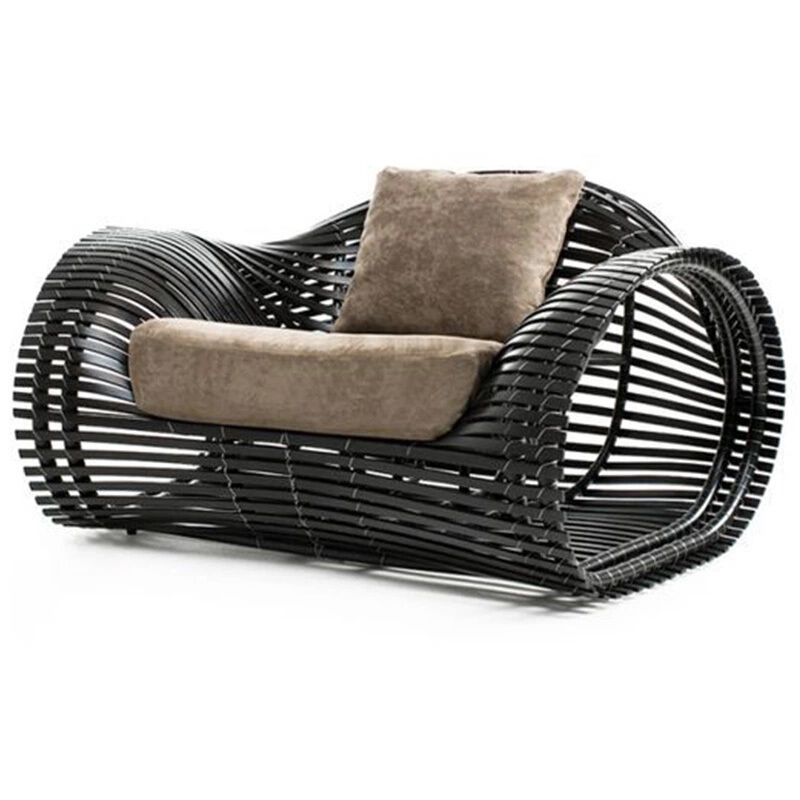 hotel outdoor Hand woven patio outdoor furniture  all-weather gray rattan wicker furniture sofa set