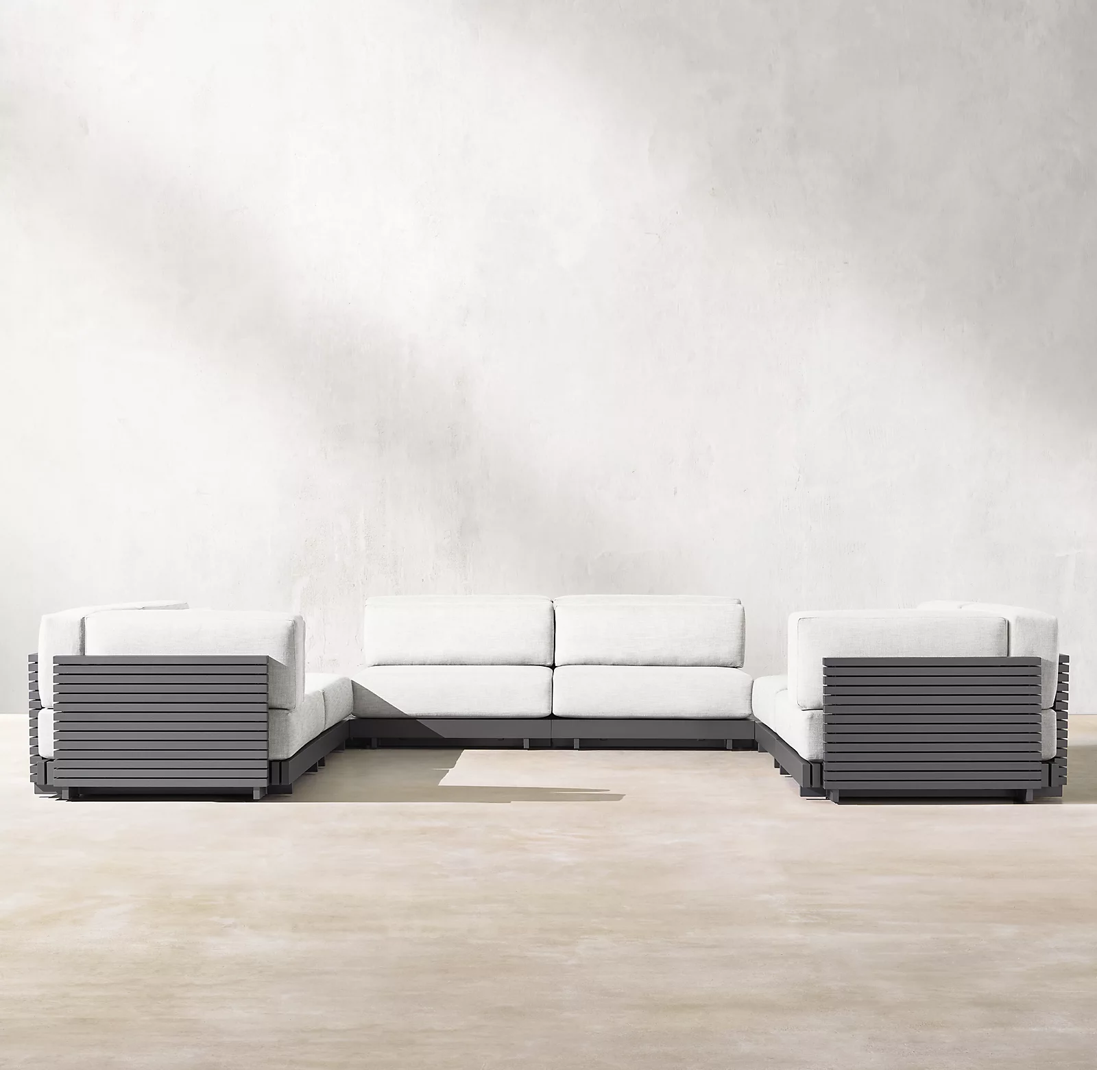 Modern Aluminum Furniture Series High End Outdoor Couch Patio U-shape Sofa Sectional