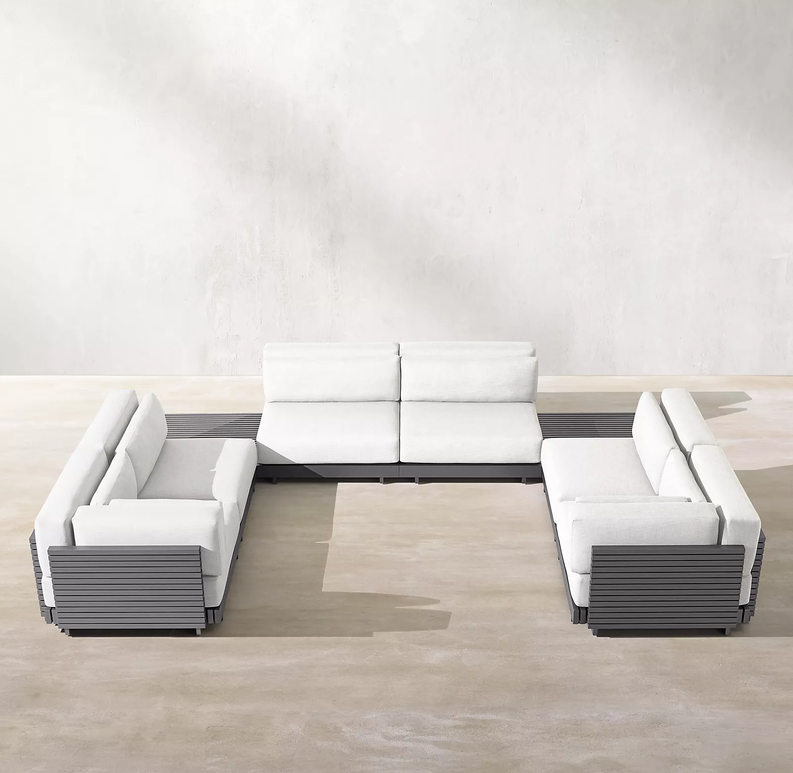 Modern Aluminum Furniture Series High End Outdoor Couch Patio U-shape Sofa Sectional