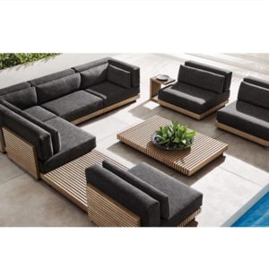 Outdoor patio sofa set garden sets wood furniture teak modular sofa