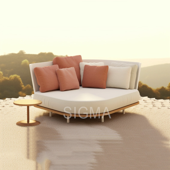 Metal muebles de terraza exterior outdoor garden patio courtyard aluminum sofa set chaise lounge