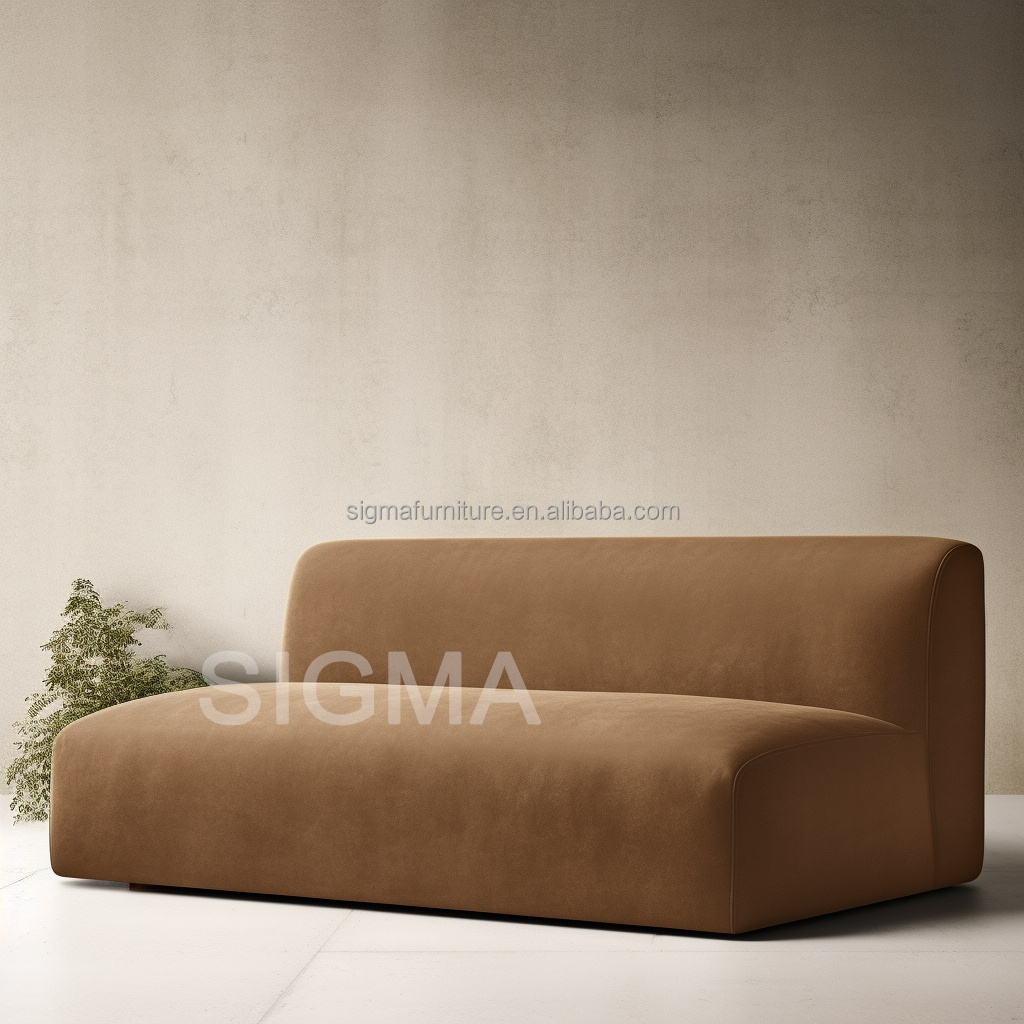 Best quality new arrival modern luxury leisure suede fabric upholstered single sofa