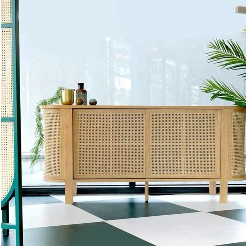 New design rattan storage cabinet living room bedroom entrance cabinet