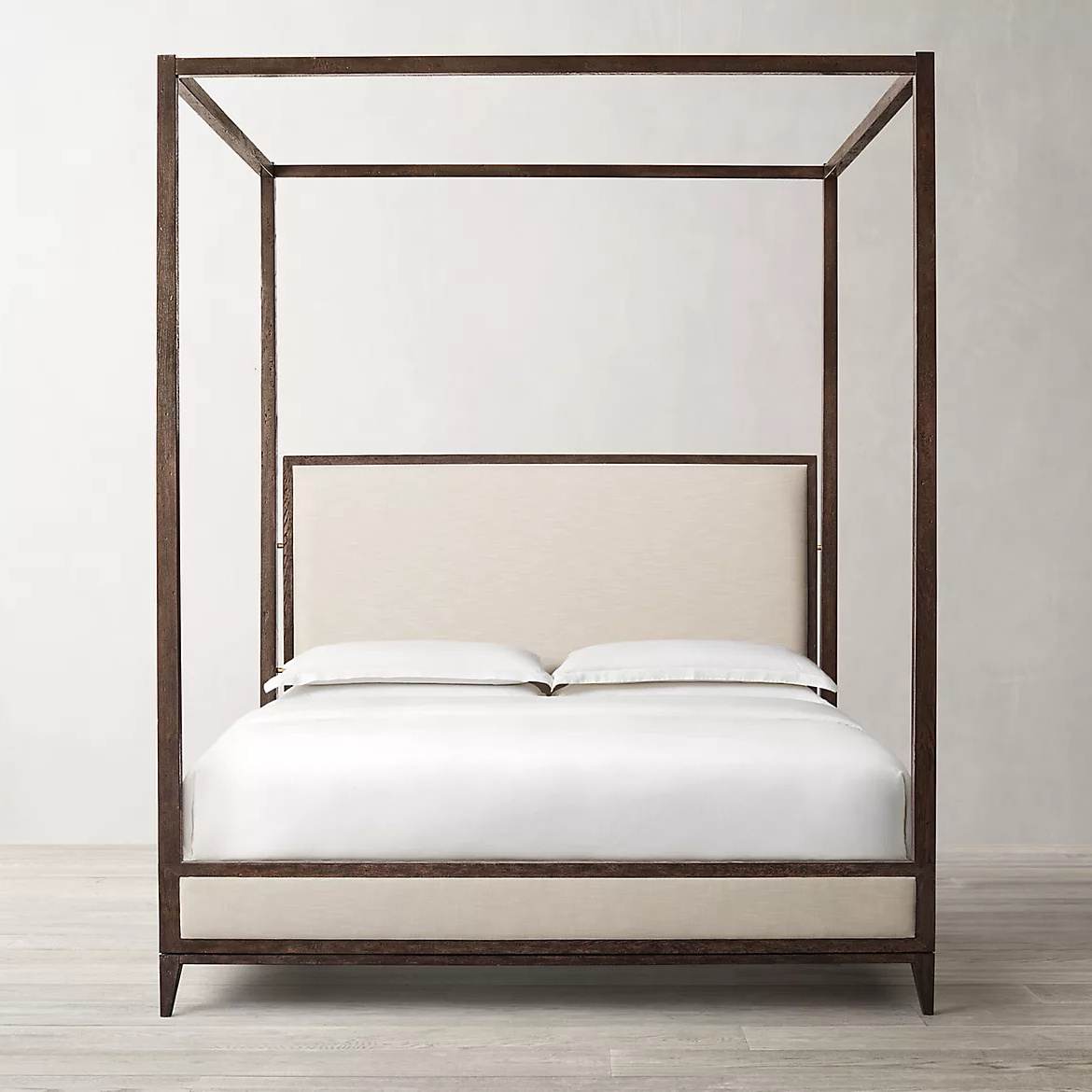 Canopy Bed Frame wooden Bedroom Hotel Bed Transparent New 2021 Factory Price Modern Design Soft Gold Customized Style indoor