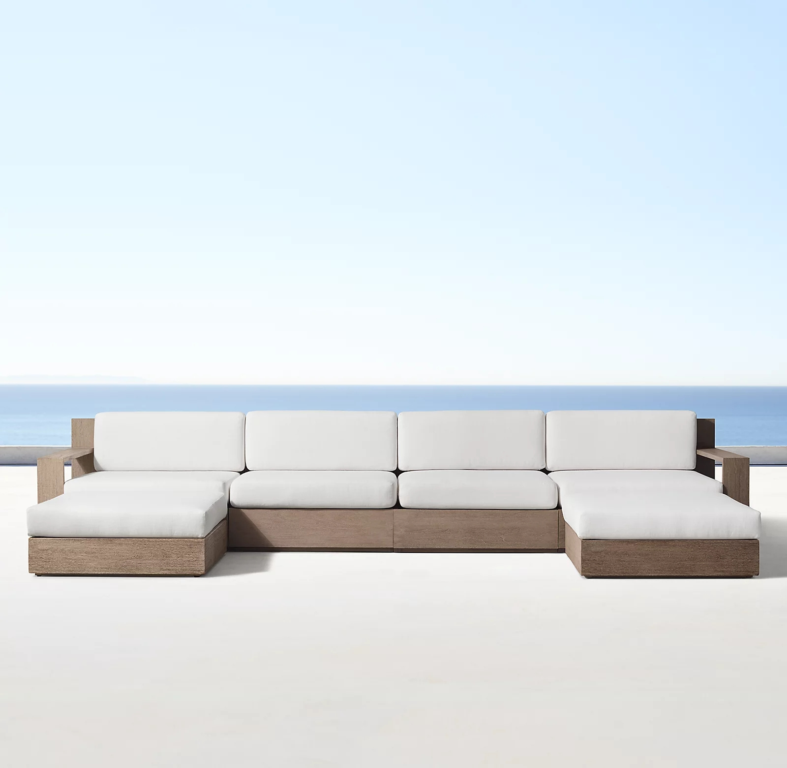 New fashion garden sofa set low cost U shape modular sectional patio teak outdoor furniture