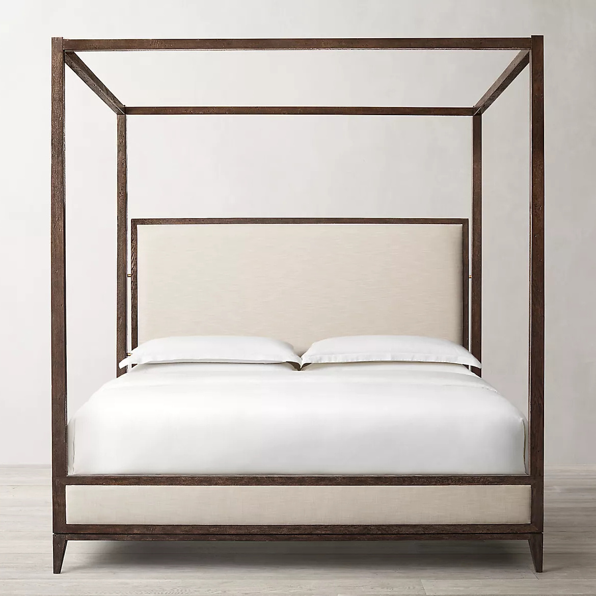 Canopy Bed Frame wooden Bedroom Hotel Bed Transparent New 2021 Factory Price Modern Design Soft Gold Customized Style indoor