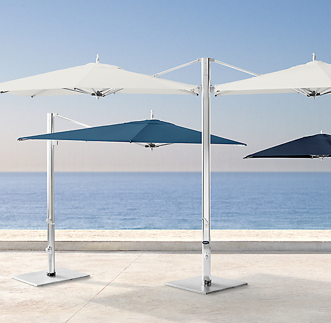 Outdoor rectangular beach umbrella waterproof double cantilever  umbrellas