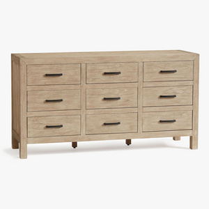 dresser set bedroom furniture wood 9-drawer wide dresser