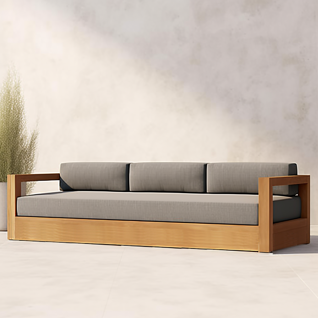 modern living room furniture  solid Teak Wood Sofa teak garden sofa couch furniture