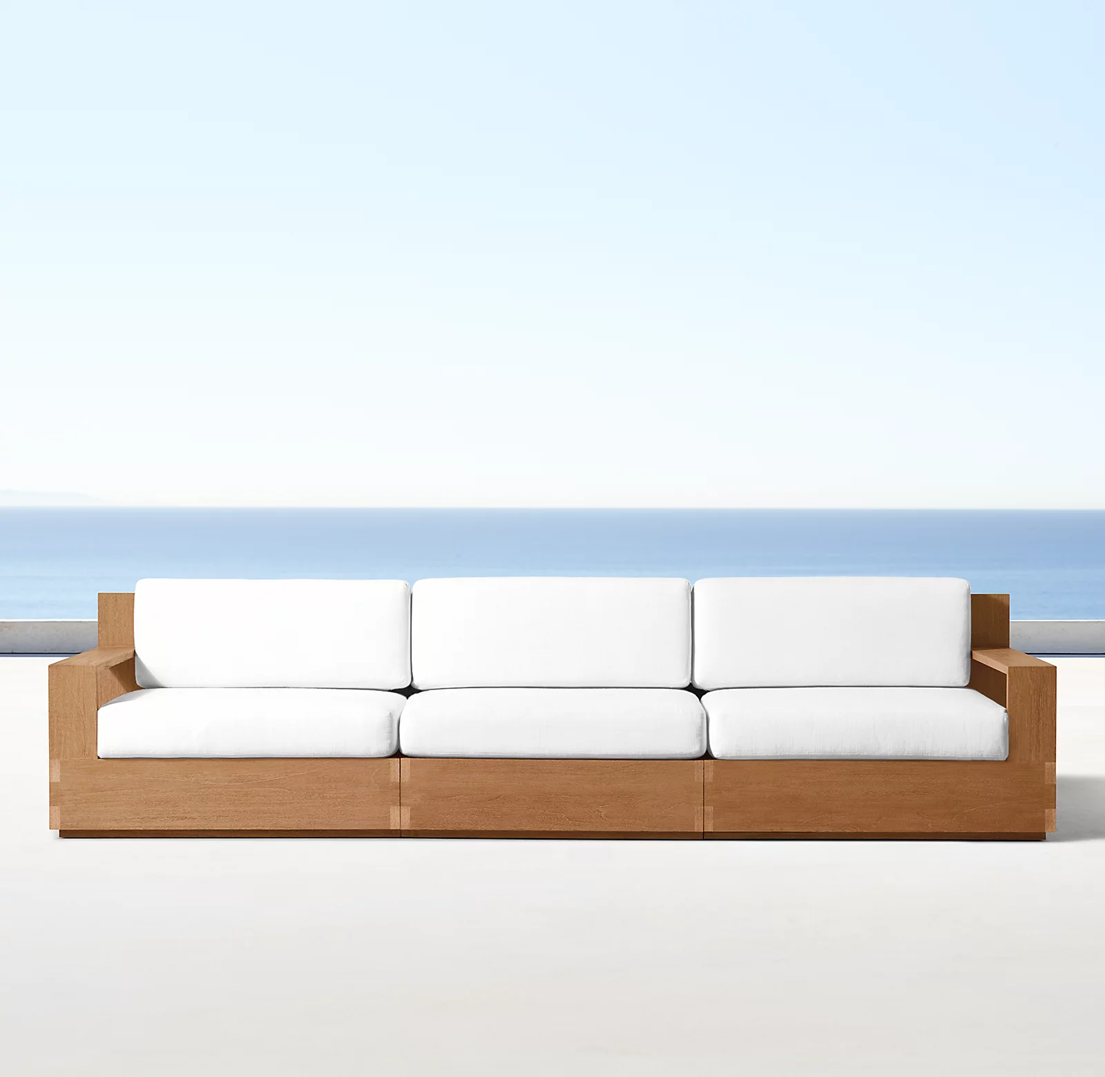 Modern Design luxury Swimming pool outdoor lounge furniture L shape Teak wood patio sofa sets