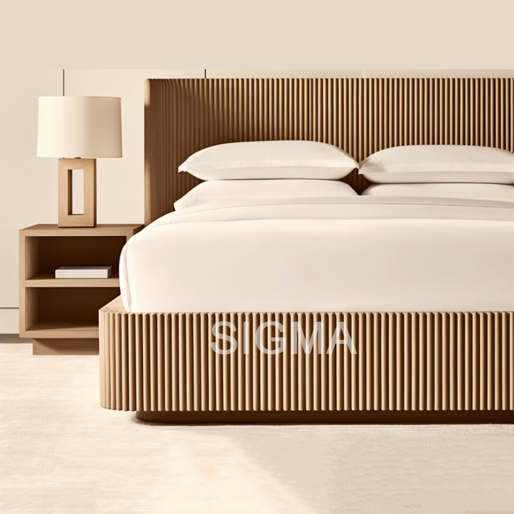 hot selling new American style king size wood bedroom beds master queen king furniture bed