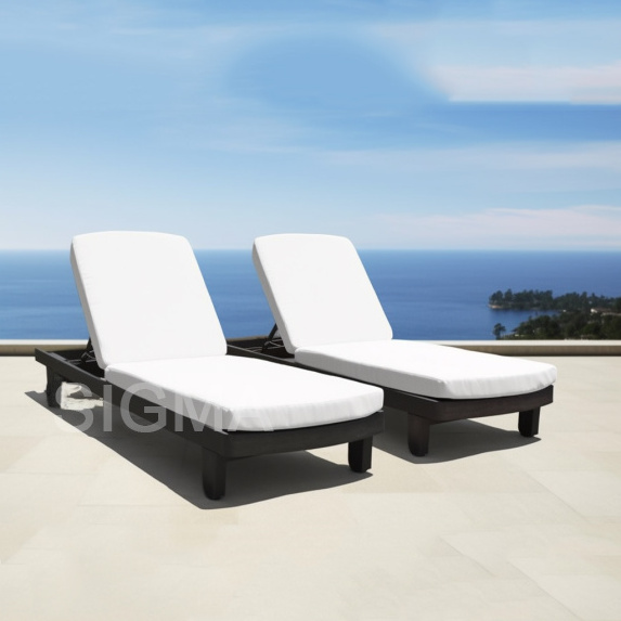 Most popular aluminum folding webbed chair chaise lounge sun daybed structures en aluminum moule de chaises de salle