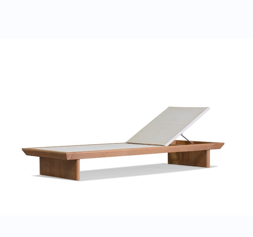 Outdoor Swimming Pool Chaise Chaise Wood Furniture Teak Sun Lounge