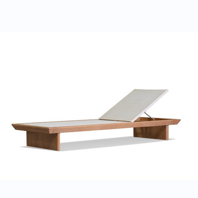 Outdoor Swimming Pool Chaise Chaise Wood Furniture Teak Sun Lounge