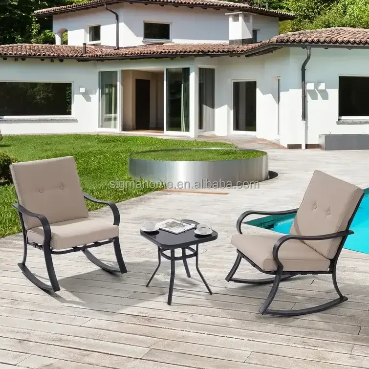 best quality new aluminum rocking chair outdoor rocking chair sun lounge chaise