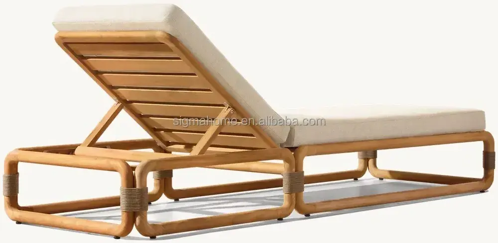 all weather new arrival in-water poolside furniture relaxing outdoor teak lounge chaise folding recliner