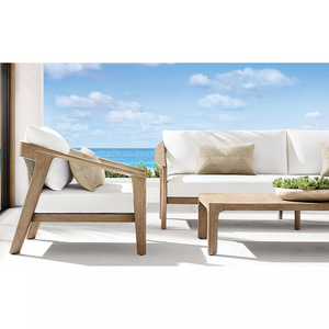 Outside garden furniture  outdoor furniture set weathered  teak wood sofas sectional