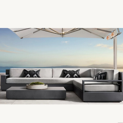 Outdoor Sofa Set Garden Patio Furniture Sofa Luxury Hotel Furniture Aluminum Left-arm L sectional