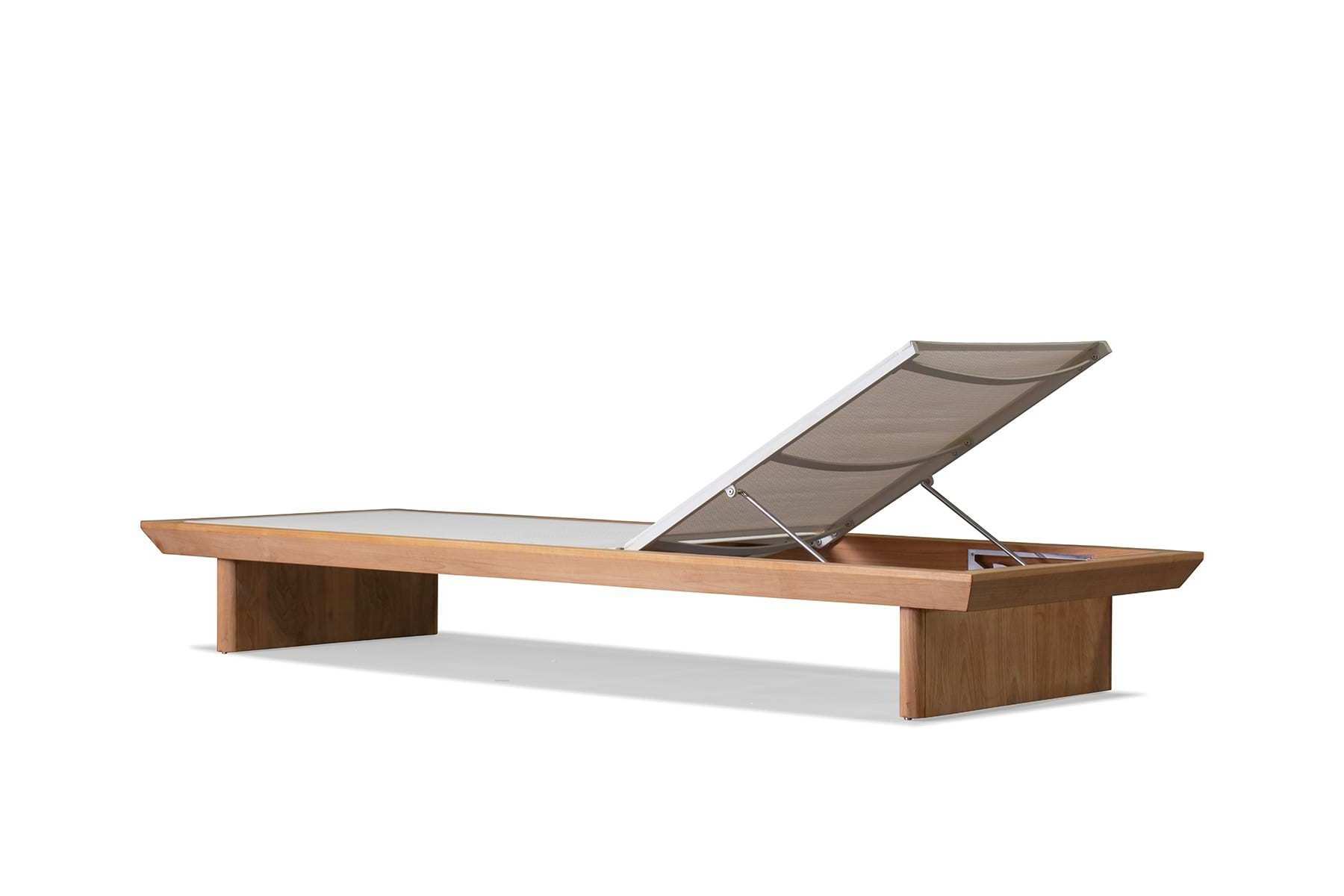 Outdoor Swimming Pool Chaise Chaise Wood Furniture Teak Sun Lounge