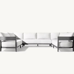 Innovative Design Patio Garden Furniture Home Bar Pool Sofa Set Outdoor Aluminum U-shaped Sofa Sectional