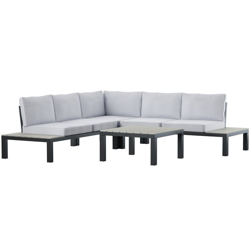 Aluminum patio L-shape sofa set, modular aluminum sofa set,  outdoor garden furniture