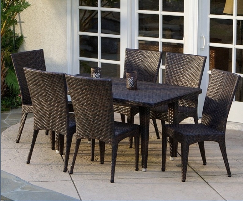 Hot sale rattan garden patio outdoor chair and table furniture on sale