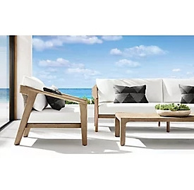 Outside garden furniture  outdoor  sigma furniture set weathered  teak wood sofas sectional