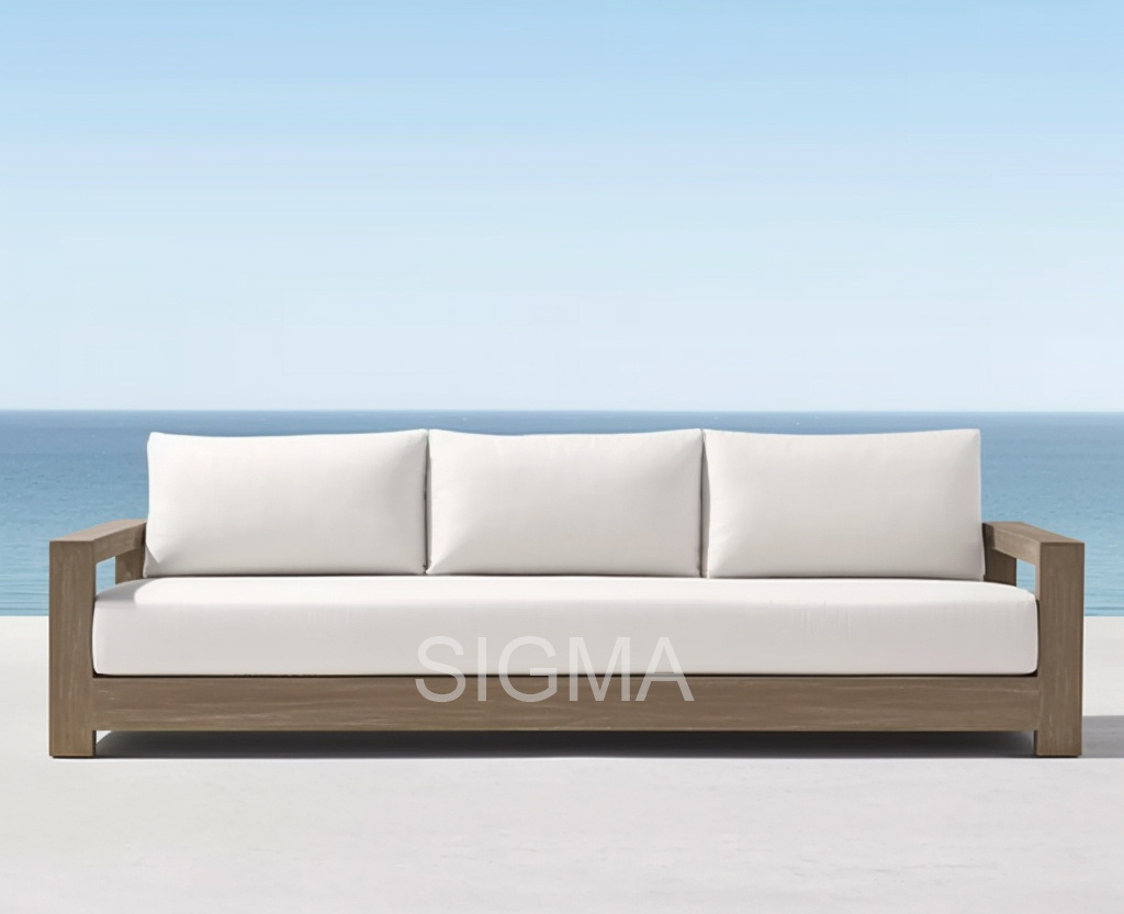 SIGMA Luxury Garden Furniture Solid Teak Sofa Patio Outdoor Teak Furniture