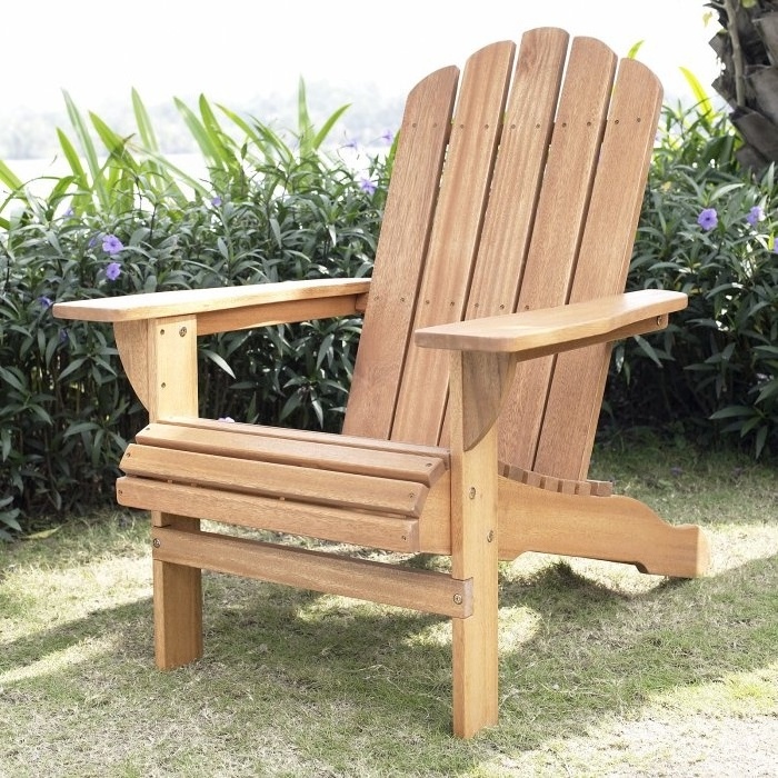 High quality American style outdoor balcony natural  wooden adirondack chair