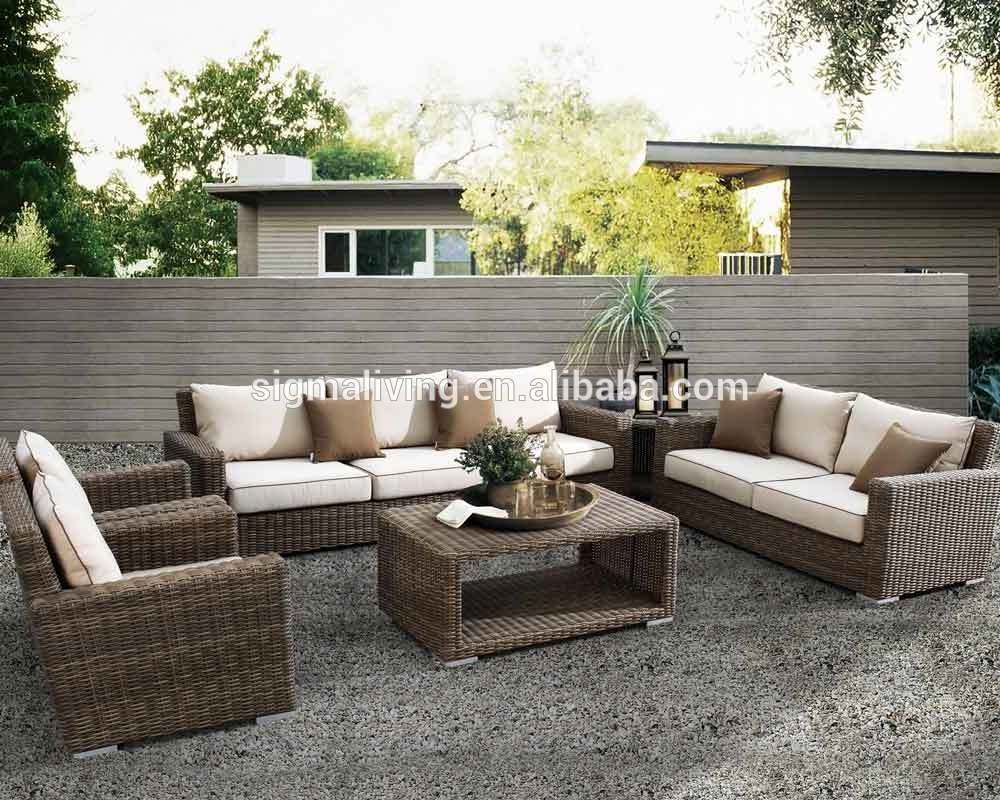 Gold supplier Sigma outdoor furniture courtyard leisure rattan sofa set