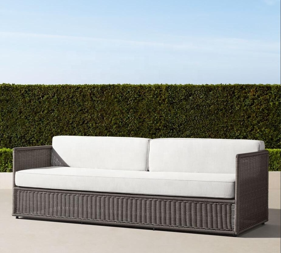 Best selling outdoor garden all weather wicker loveseat sofa furniture