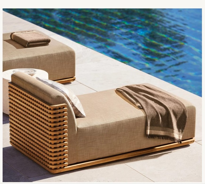 sunbed outdoor garden sets pool sun lounger wood furniture teak 	chaise lounge