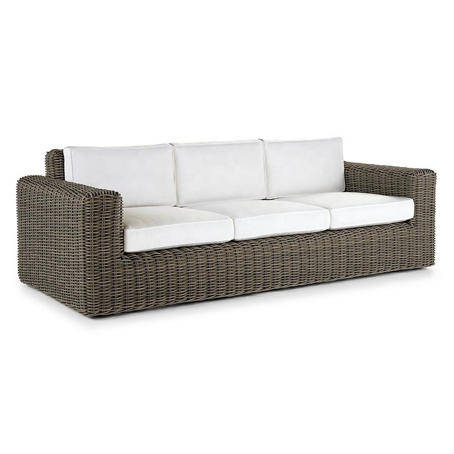 Luxury round rattan courtyard furniture  outdoor sofa set rattan patio sofa set outdoor furniture