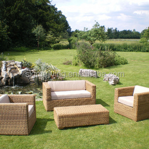 4pcs classical sofa set patio furniture PE round rattan couches