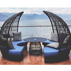 Unique design quality garden furniture outdoor rattan beach table sofa