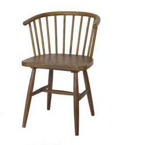 Hot sale American style dining room furniture brown round back wood dining chair