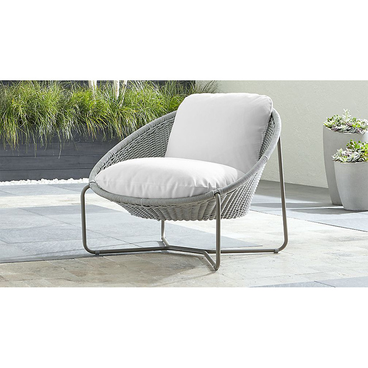 Latest designs wicker daybed outdoor furniture aluminum chaise lounge recliner chair