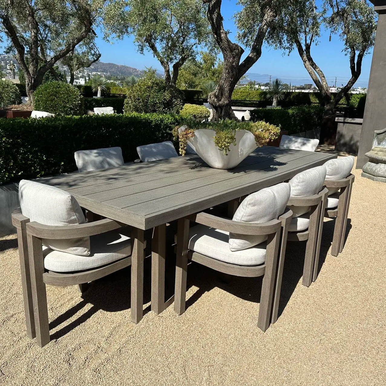 2024 Modern Patio solid Wood  teak Garden Set luxury Outdoor Sofa Set Dinning Table Set With Chairs