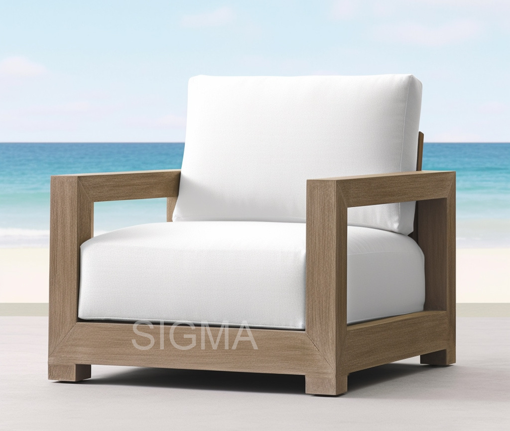 SIGMA Luxury Garden Furniture Solid Teak Sofa Patio Outdoor Teak Furniture