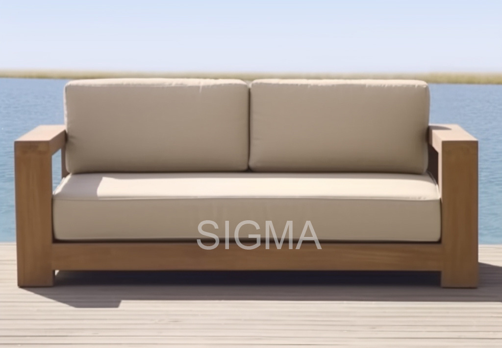 SIGMA Luxury Garden Furniture Solid Teak Sofa Patio Outdoor Teak Furniture