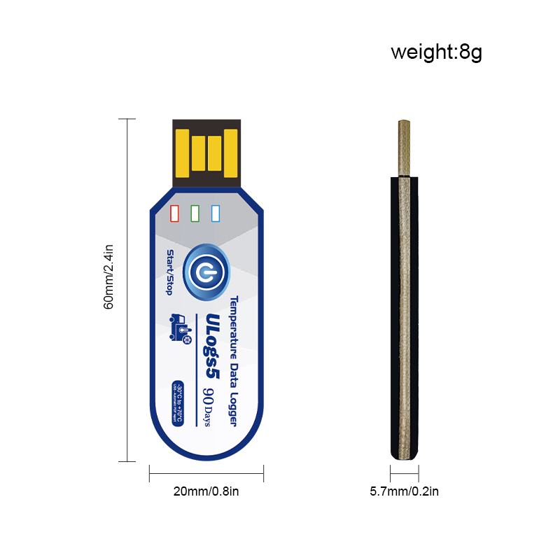 30000 Recordings Disposable USB Data Logger Temperature And Humidity Datalogger For Fruit And Vegetables Cold Chain Data Logger