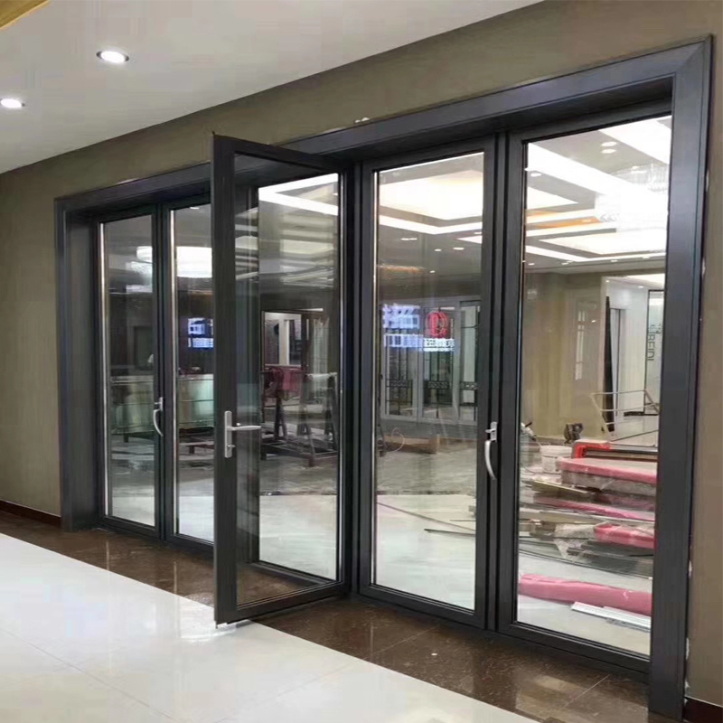 Outdoor Exterior Bifold Doors Modern designs Aluminum Alloy Double Tempered Glass Bi Folding Door Patio