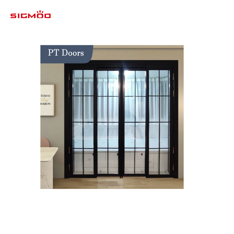 Aluminium Double Open Folding Swing Door Glass PT / PD Door For Kitchen And Bathroom