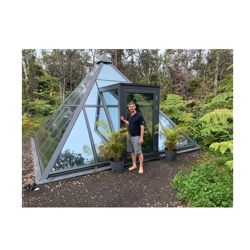 SIGMOD outdoor winter garden aluminum enclosures sunroom prefabricated Aluminum Triangular conservatory glass house